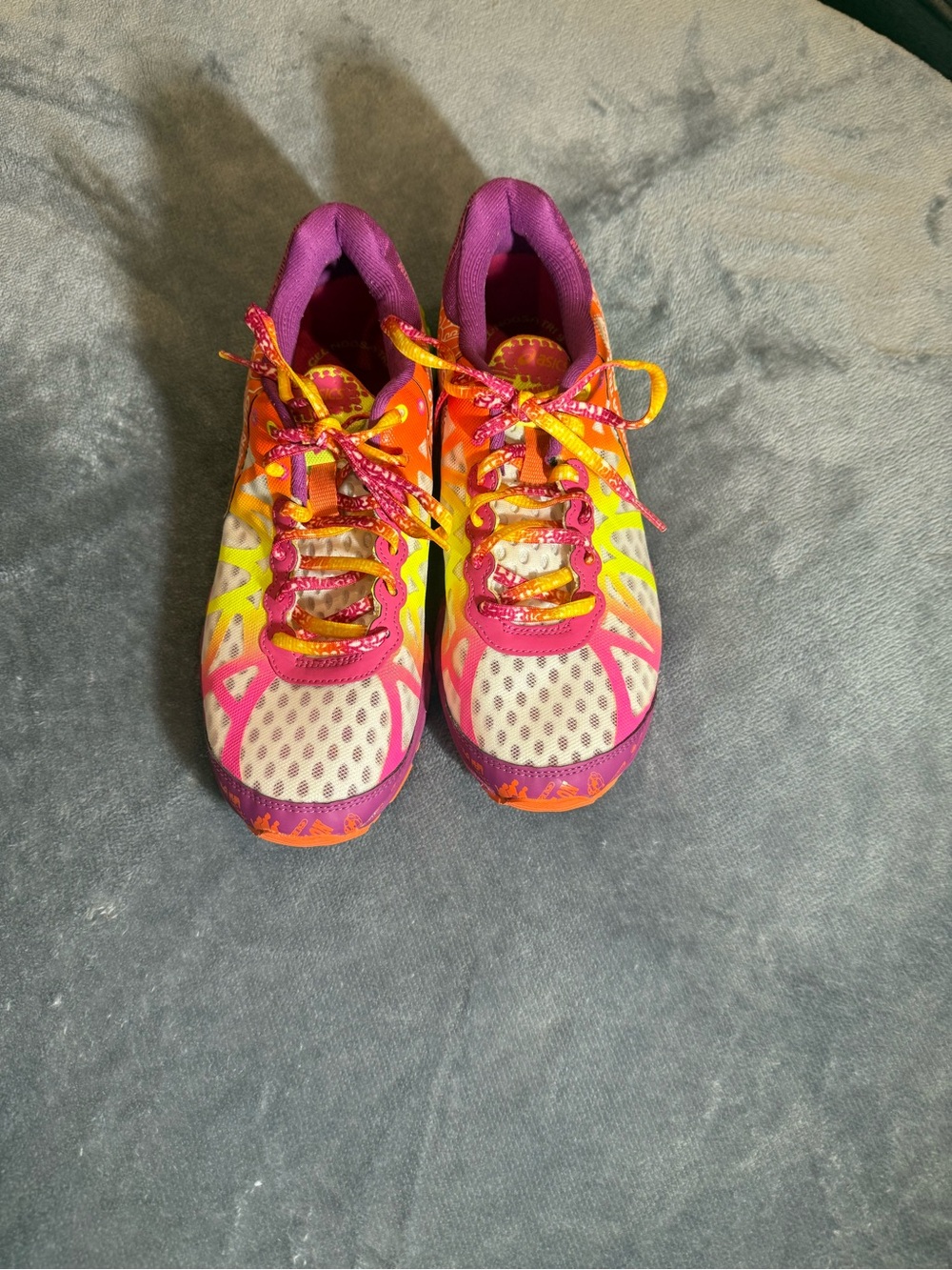 Asics Women’s Sneakers in Pink, Yellow & White - Picture 2 of 8
